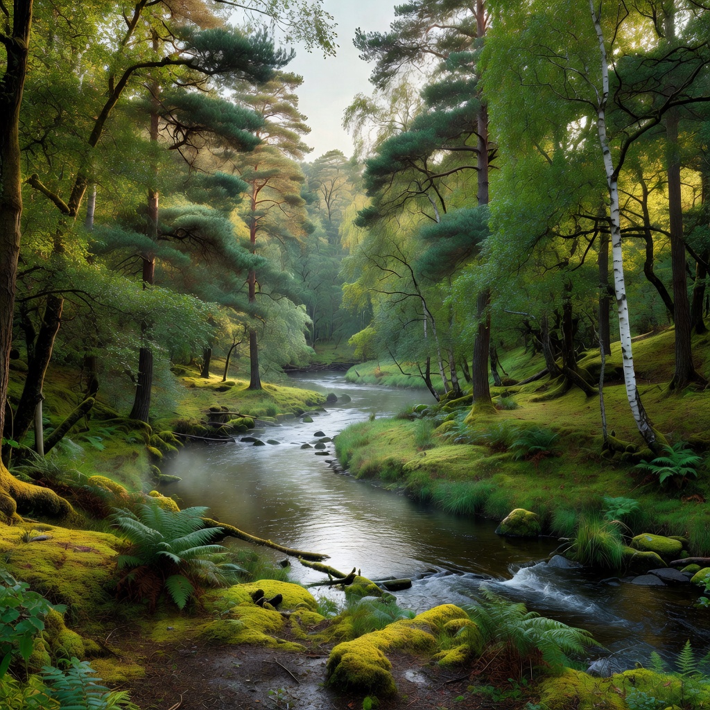 A river winding through wooded countryside in Speyside